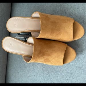 H&M brown suede wedges